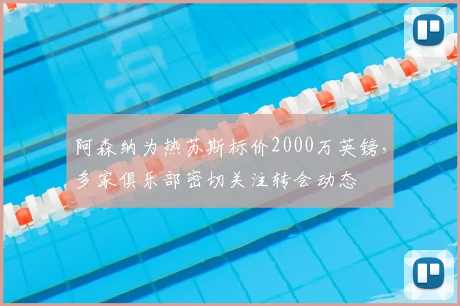 阿森纳为热苏斯标价2000万英镑，多家俱乐部密切关注转会动态